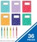 Carson Dellosa Happy Place 36-Piece School Supplies Cutouts, Colorful Pens and Notebooks for Book Themed Party Decorations, Bulletin Board, and Classroom Decor